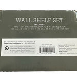 Threshold Wall Shelf Set 2-Piece 16x4x2" White Floating Shelves Hardware NIB