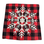 4-Pack 18"x18" Christmas Pillow Covers Buffalo Plaid Holiday Patterns Red Beige