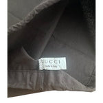 Authentic GUCCI Brown Cotton Drawstring Dust Bag Gold Logo 10.5x8.5" VG
