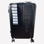 IZOD Zane 24 Inch Hardshell Spinner Luggage Black Expandable Suitcase New