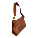 Dooney & Bourke Florentine Leather Shoulder Hobo Bag Tan Brown VG