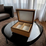 Decatur Industries Vintage Walnut Wood Humidor Box Tobacco Storage Case Used VG