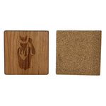 Made Here Playboy Bamboo Coaster Set 6x Square Eco Engraved Drink Coasters NWOT