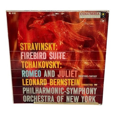 Stravinsky Tchaikovsky Bernstein Firebird Suite Romeo And Juliet LP 1957 Good