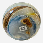 Banded Onyx Sphere 4" Multicolored Gemstone Ball Pakistan Home Decor Stone VG