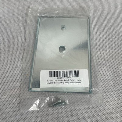 GA110 GlassAlike Mirrored TV Cable Switch Plate Wall Cover NIP