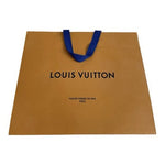 LOUIS VUITTON Authentic Large Gift Shopping Bag Orange Blue 15.75"x6.25"x13.25"