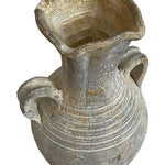 Vintage Gray Wash Amphora Vase Two Handle Ancient Greek Style Terracotta 12" VG