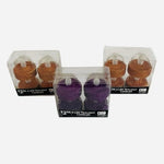 Way To Celebrate Halloween LED Glitter Tealight Candles 12 Pcs Orange Purple NIB