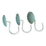 Decorative Shower Curtain Hooks Stainless Steel WhiteShower Hangers for Bathroom