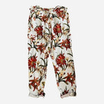 Chico’s Floral Utility Cargo Ankle Pants Tie Belt Size 2 L/12 Tencel Boho Pants