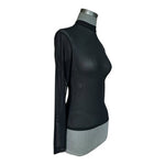 Avidlove Black Sheer Mesh Turtleneck Long Sleeve Top Size S Sexy Bodycon NWT