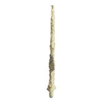 Handmade Textured Taper Candle Ivory Silver Glitter Accent Vintage 17" Unique