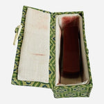 Vintage Chinese Carnelian Agate Seal Stamp Chop with Fabric Box Carved VG