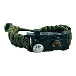 SOS LED Paracord Survival Bracelet Compass Thermometer Nylon Good Condition