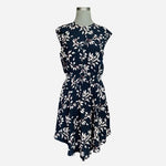 Collective Concepts Katelynn Dress Stitch Fix Navy Leaf Print Sleeveless S M NWT