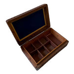 Vintage Wood Hand Carved Floral Jewelry Box India 7.75"x5" Keepsake Trinket VG