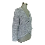 Uniqlo Women’s Gray Striped Blazer Jacket Button Front Long Sleeve Jacket XS