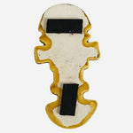Peru Tumi Inca God Ceramic Glazed Fridge Magnet Gold Turquoise Souvenir VG