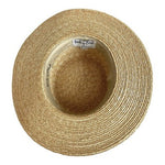 Lack of Color Natural 100% Straw Boater Hat Wide Brim Size Small 55cm Tan EXC