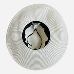 Eugenia Kim Cassidy Satin Trim Fedora Sun Hat Hemp Blend White Womens One Size