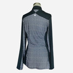 prAna 1/4 Zip Pullover Women's L Stargazer Black Grey Performance Top VG