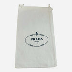 Authentic Prada Milano Dal 1913 White Drawstring Dust Bag Storage Pouch 8x13.25"
