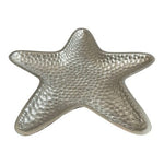 Silver Pewter Starfish Platter 11.5 Candle Holder Serving Plate Jewelry Tray New