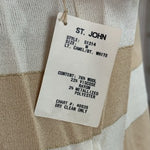 St John Collection Nautical Sweater Skirt Set Beige Ivory Gold Women’s M 12 NWT