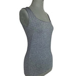 ZARA W/B Collection Silvery White Black Square Neck Tank Top Women M EXC