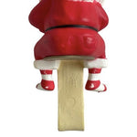 3x Russ Berrie Santa Claus JOY Christmas Stocking Holder Hanger Mantle Vintage