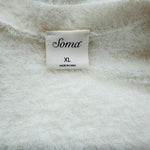 Soma Eyelash Knit Cardigan Women's XL Ivory Open Front Sweater Wrap Cozy NWT