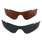 Oakley Replacement Lens Shields Brown Charcoal 2-Pair Set Hard Case Excellent