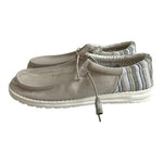 Hey Dude Wally Stretch Canvas Light Grey Casual Shoes Moccasins Men’s Size 11