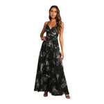 Lulus Made to Flaunt Black Floral Print Maxi Dress Women Size S Sleeveless Dress