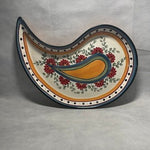 Vintage Pier 1 Alexandria Ceramic Serving Platter 16.5" Floral Hand Painted Tray
