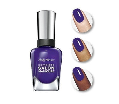 Sally Hansen Complete Salon Manicure Nail Polish Mardi Grape #497 Full Size New