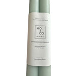 Mo & Co Home Dipped Beeswax Taper Candles Powder Blue 10" Set of 2 New