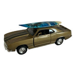 1969 Chevrolet Camaro Z28 Gold Die-Cast Model Car San Diego Surfboard Rare