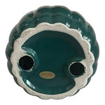 Happy Friendsgiving Ceramic Pumpkin Decor Green Gold 8x8.5 EXC Fall Thanksgiving