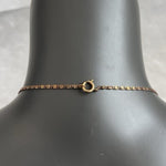 Vintage Bohemian Framed Pearl Rhinestone Gold Tone Women's Necklace 21"
