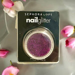 Sephora by OPI Dry Glitter Pot Purple Nail Powder Full Size New
