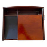 Vintage Mahogany Wood Jewelry Box Large Felt Lined Drawer Storage 13x10.5 VG