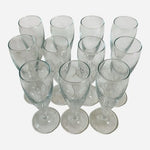 Set of 11 Clear Glass Stemmed Champagne Flutes Tulip Shape Dessert Glass 6.5" VG