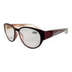 JM Burgundy Cat Eye Reading Glasses +3.50 Power Bifocal Readers Women New