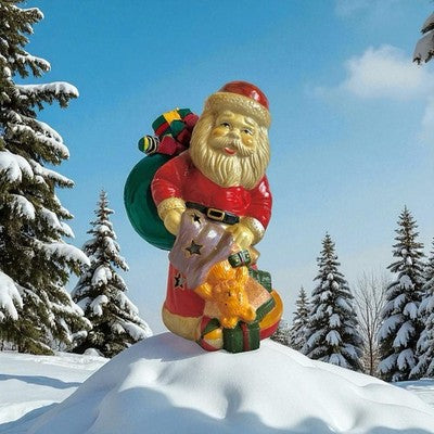 Vintage Santa Claus Tea Light Candle Holder Figurine Ceramic Christmas 1994 Rare