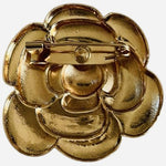 Vintage Gold Tone Flower Brooch Pin 1.5 Inch Floral Statement Jewelry NWOT