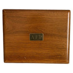 Decatur Industries Vintage Walnut Wood Humidor Box Tobacco Storage Case Used VG