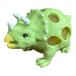 Pair of 3" Squeeze Ball Mesh Dinosaur Toys Anti Stress Dinosaurs