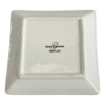 Grace's Teaware Marble Print Square Appetizer Plates Gold Grey Set of 6 EXC